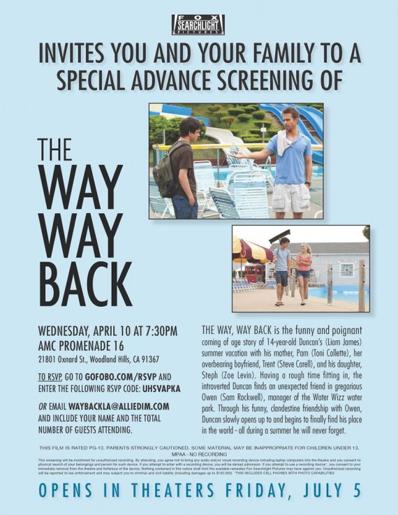 the way way back screening