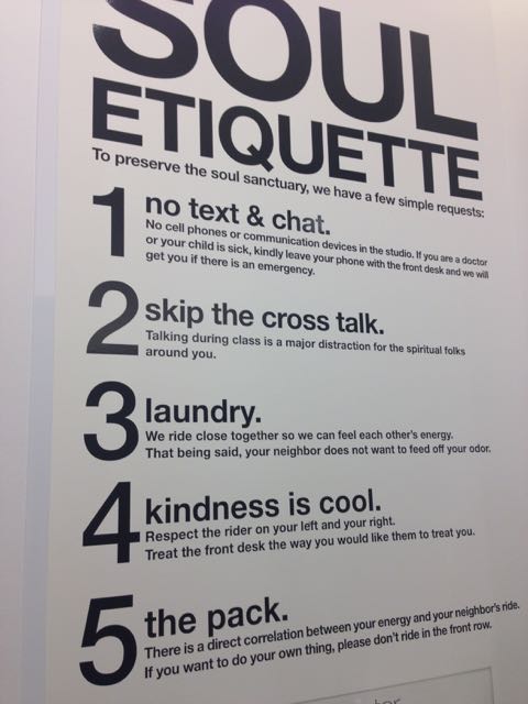 soulcycle etiquette