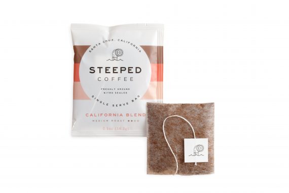 steeped coffee bag with package